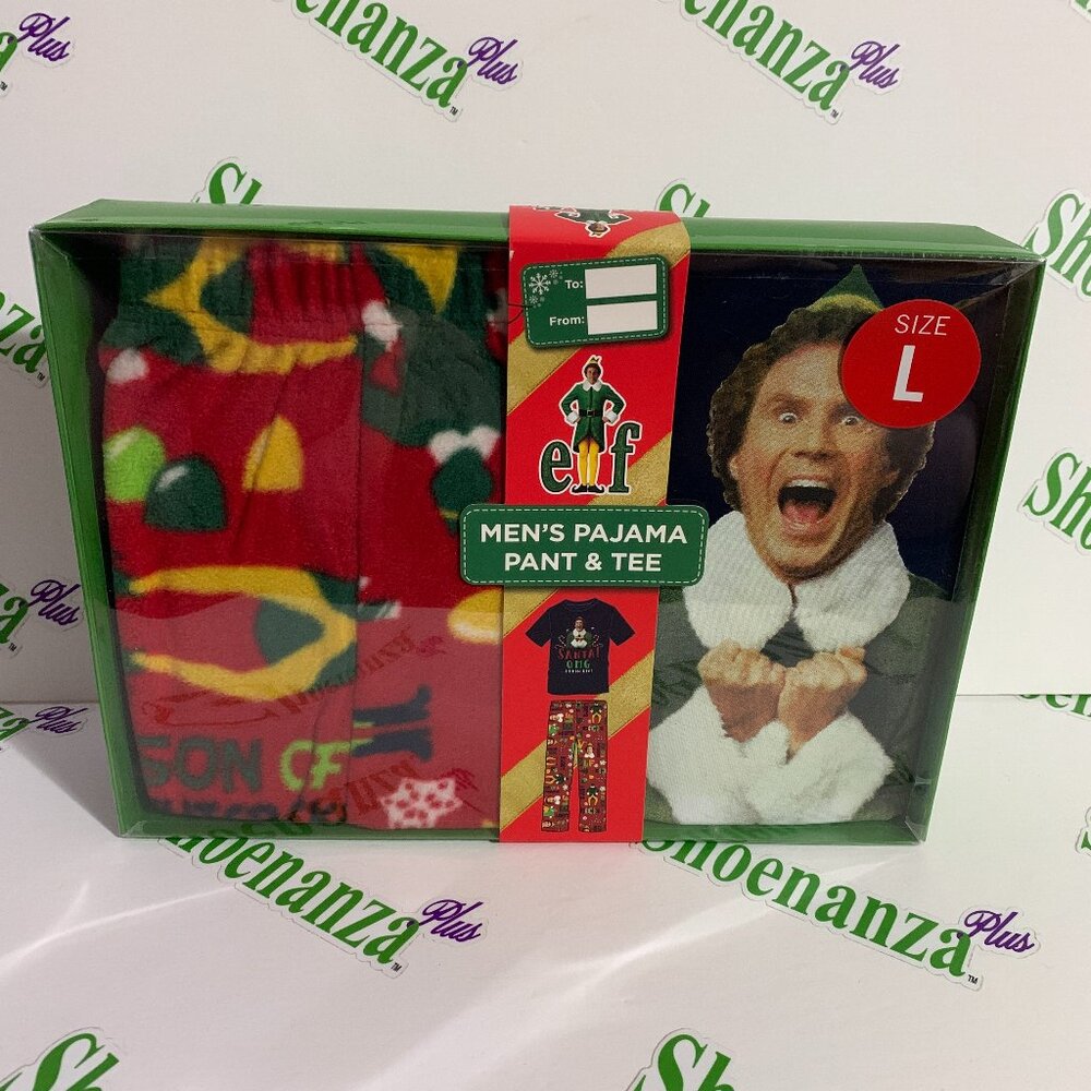 Ugly Christmas Pajamas Briefly Stated Buddy The Elf Sleep Set Shirt Pants Mens L